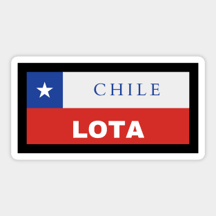 Lota City in Chilean Flag Sticker
